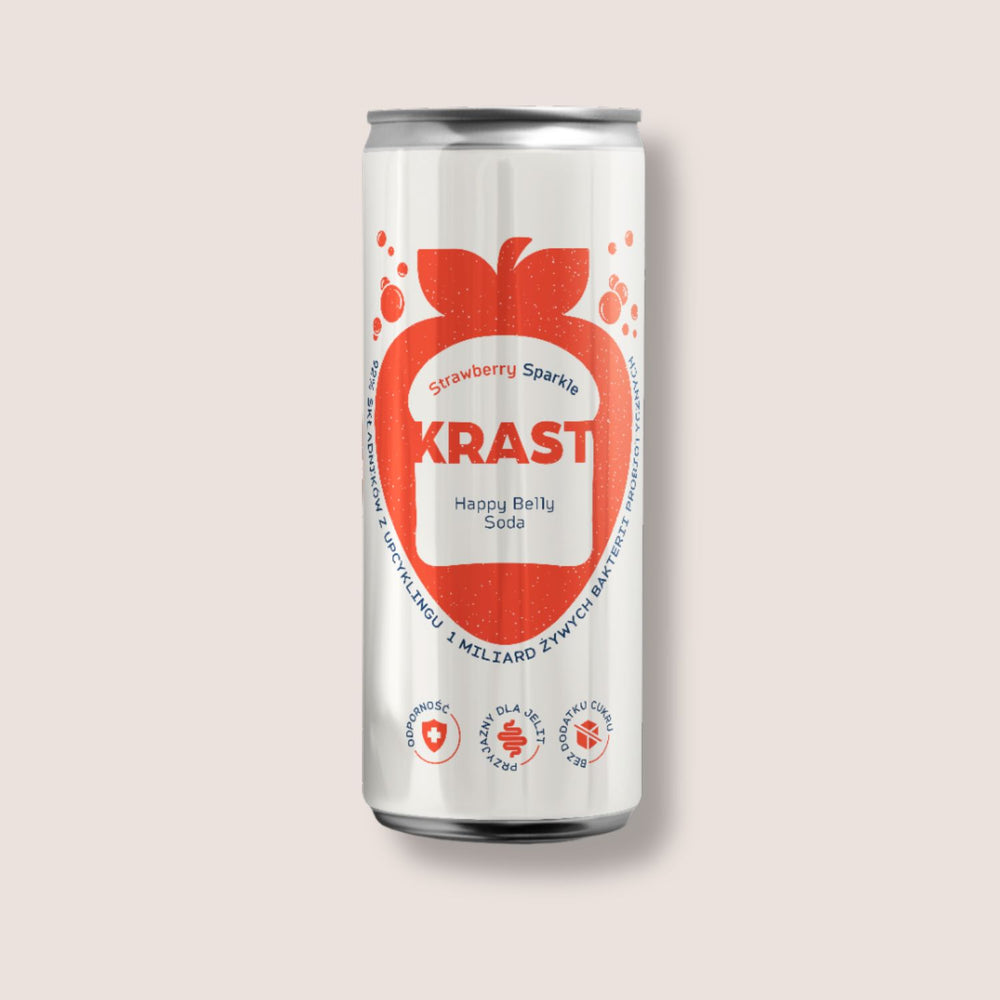 KRAST Strawberry Sparkle - Happy Belly Soda