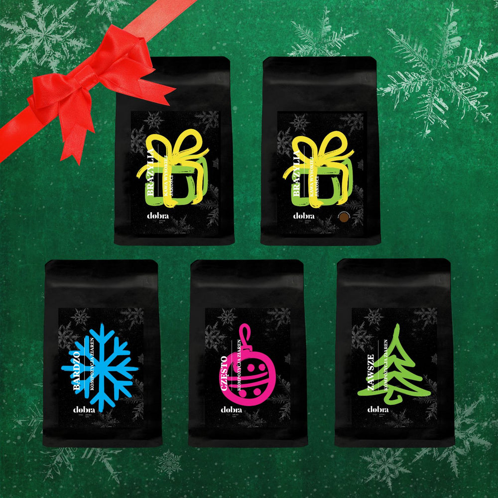 Zestaw Świąteczny 5x 250g mieszanek do espresso