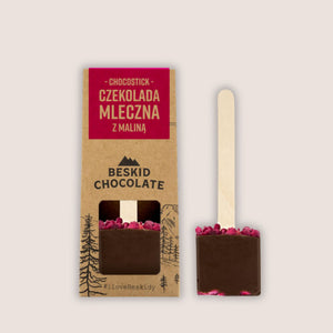 Chocostick z czekolady mlecznej z malinami 45g