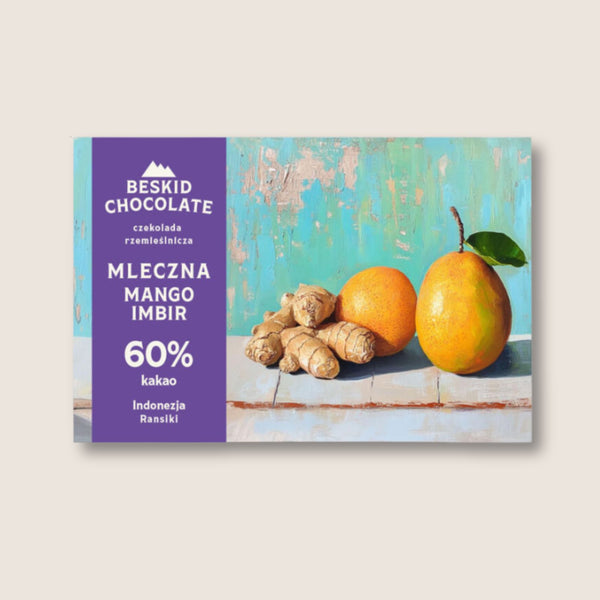 Czekolada mleczna 60% Mango-Imbir Indonezja Ransiki