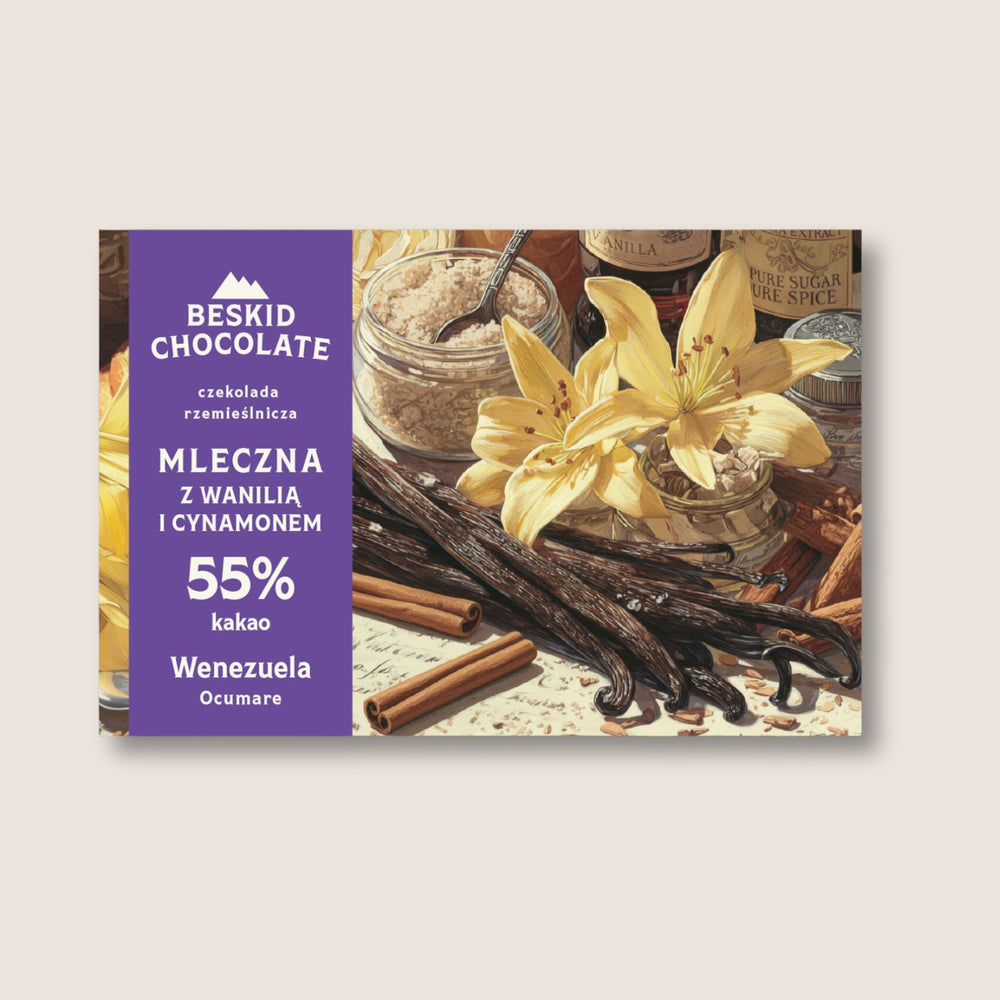 Czekolada mleczna 55% Wanilia Cynamon