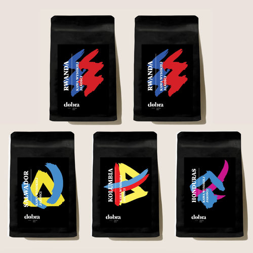 Zestaw kaw Single Origin do espresso 5x 250g