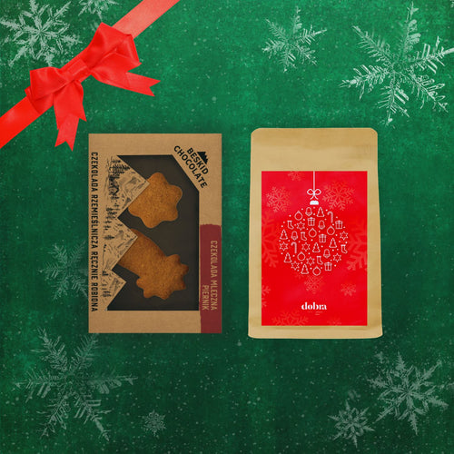 Świąteczna kawa 250g & Rzemieślnicza czekolada do wyboru