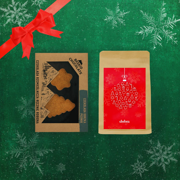 Świąteczna kawa 250g & Rzemieślnicza czekolada do wyboru