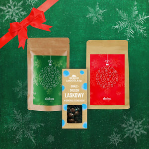 Zestaw Świąteczny Kawa, Zioła i Orzechy w czekoladzie