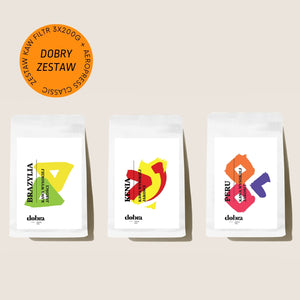 Zestaw AeroPress Original Classic + 3x200g kawy pod filtr